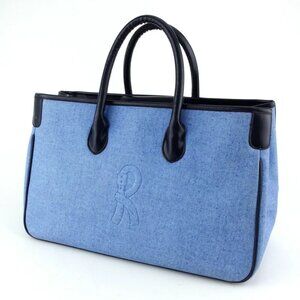 Roberta di Camerino Tote Bag Mark Coating Canvas ?~ Leather Used L3587